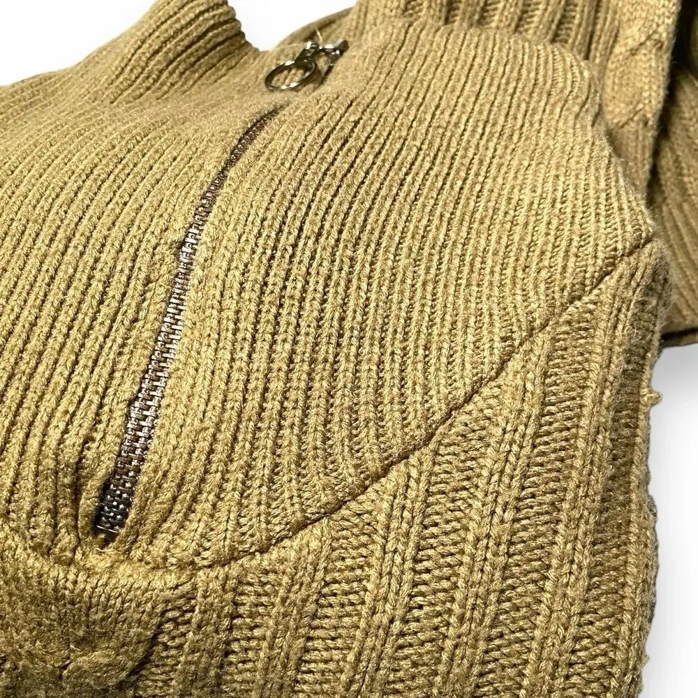 SHEIN Drop Shoulder O-Ring Quarter Zip Sweater size M Fall Winter - Picture 12 of 12